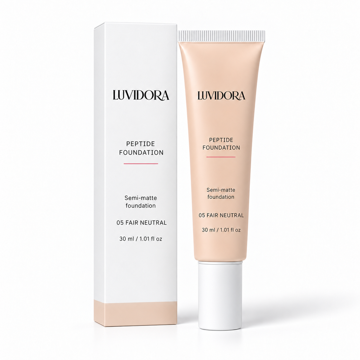 LUVIDORA 05 — Peptide Foundation with packaging