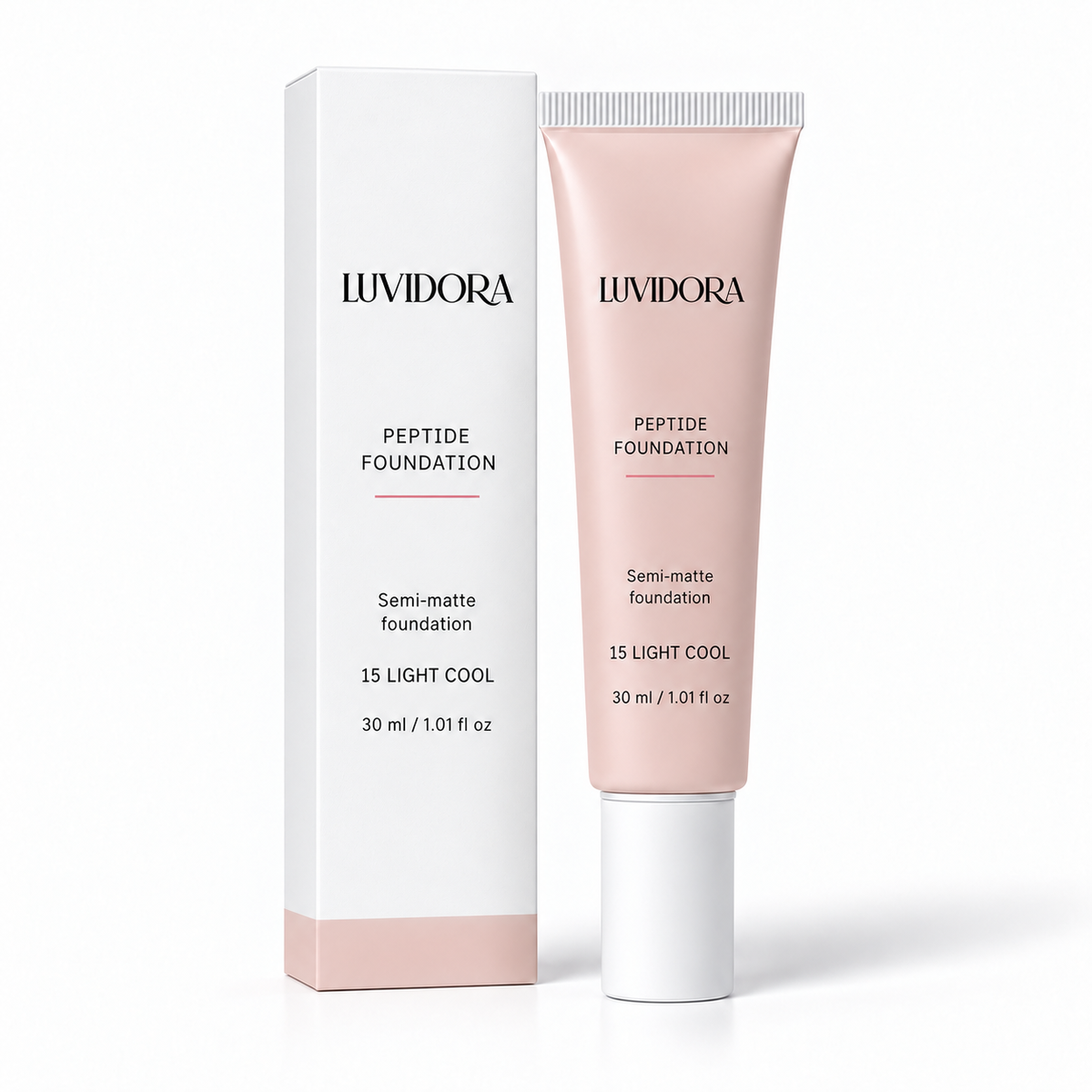 LUVIDORA 15 — Peptide Foundation with packaging