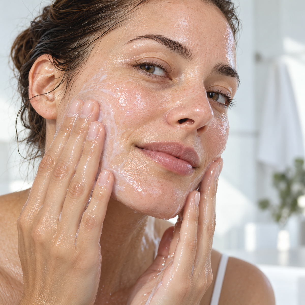LUVIDORA skincare application on skin