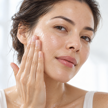 LUVIDORA skincare application on skin