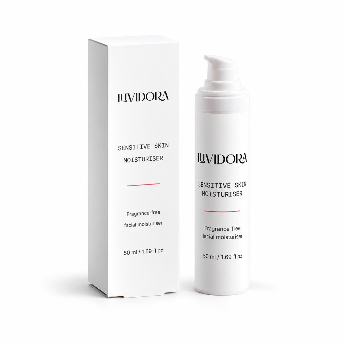 LUVIDORA skincare product with original carton