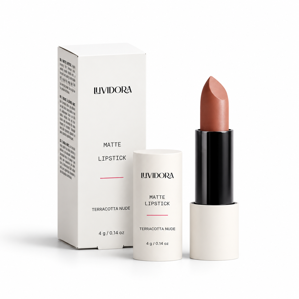 LUVIDORA — lipstick terracotta nude packaging