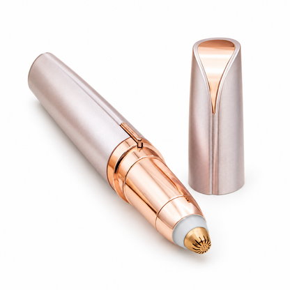 LumiBrow — open precision trimmer with cap on white background