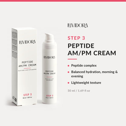 Step 3: Luvidora Peptide AM/PM Cream
