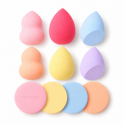 10-Piece Makeup Sponge & Puff Set — hero