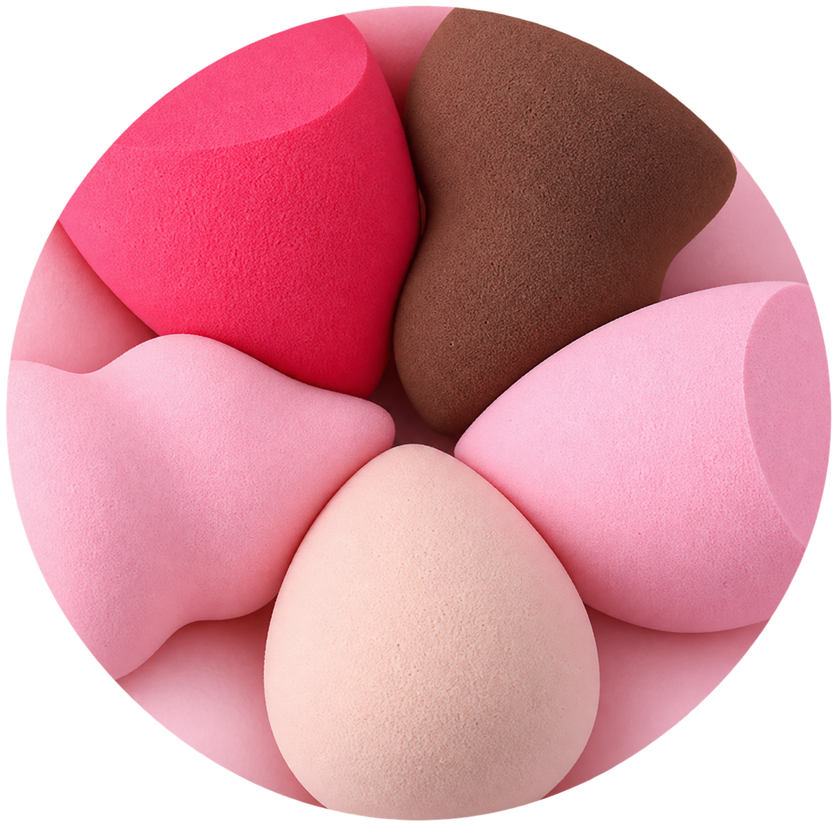 10-Piece Makeup Sponge & Puff Set — texture